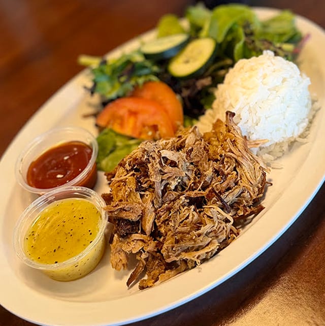 Pork Plate Lunch.