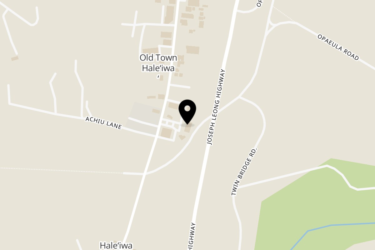 Map showing the location of Kono's Haleiwa on 66-250 Kamehameha Hwy in Haleiwa