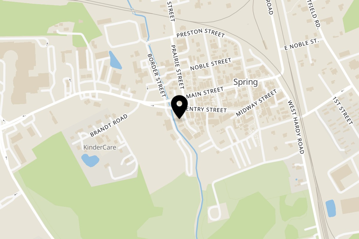 Map showing the location of Kono's Spring - Kono's Northshore on 419 Gentry St #201 in Spring